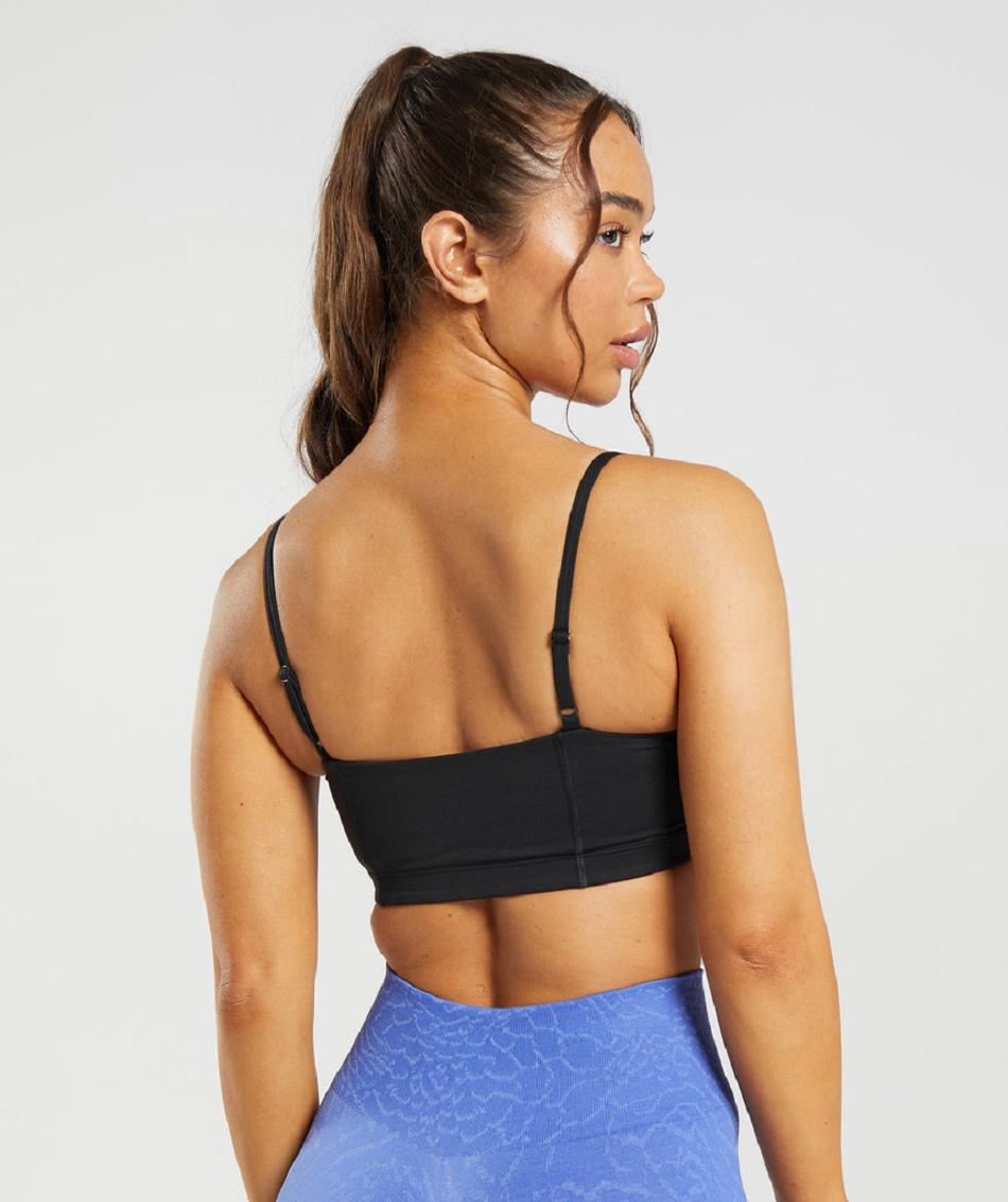 Gymshark Legacy Bra Ženske Sportski Grudnjak Crne | HR 3404AHK